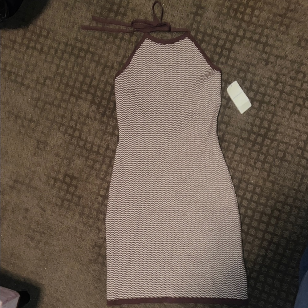 Abercrombie & Fitch Gray Ribbed Backless Cocktail Dress